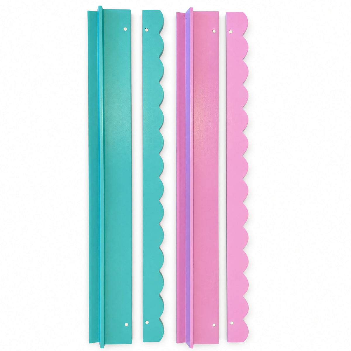 20" Magnetic Wood Scalloped Edge Mahjong Rack & Pusher