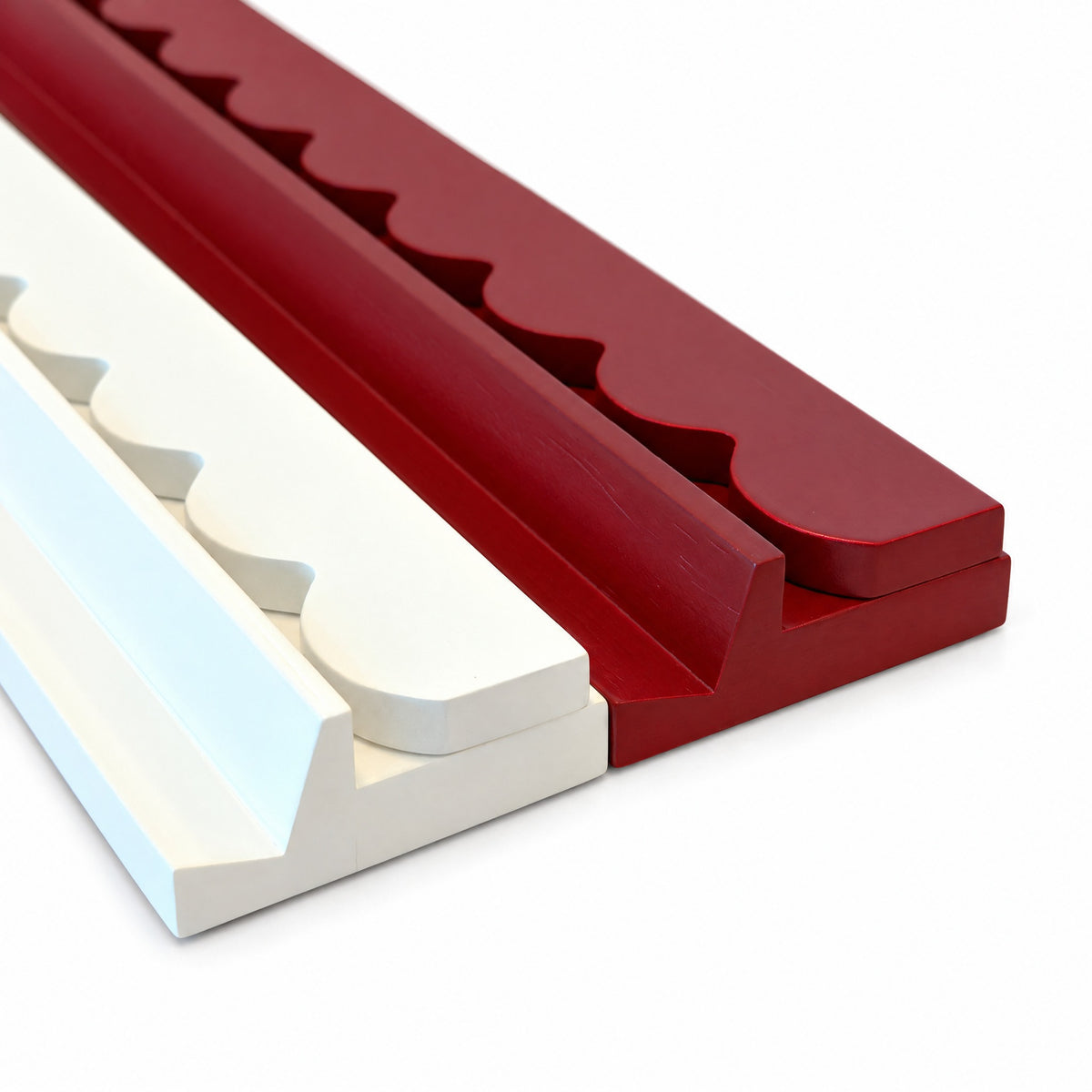 20" Magnetic Wood Scalloped Edge Mahjong Rack & Pusher