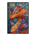 Ancient Dragon Mandala Wooden Jigsaw Puzzle - Mythical Animal Shaped Wood Puzzle - Epic Fantasy Gift for Adults