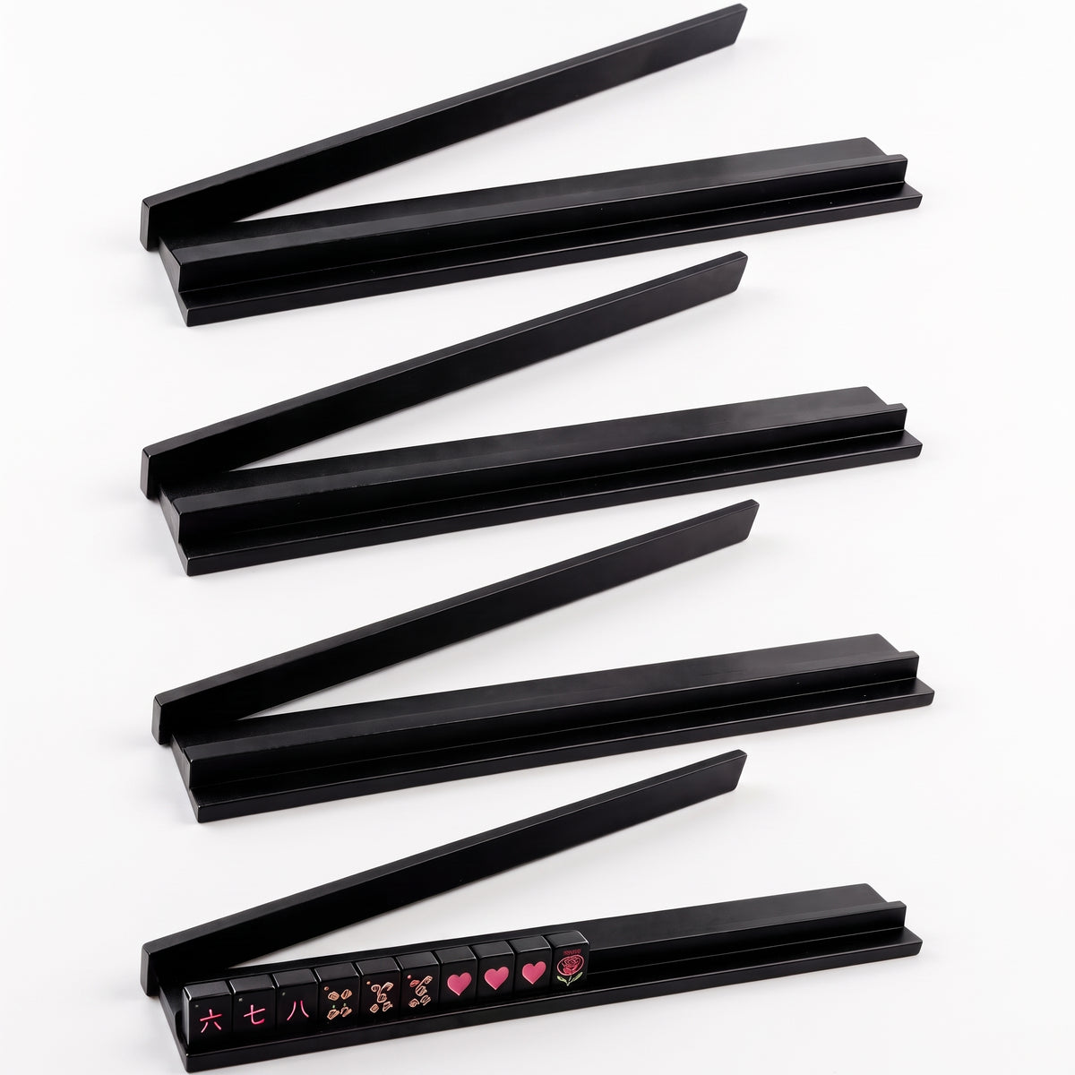 20-Inch Magnetic Wooden Straight Edge Mahjong Rack
