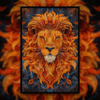 Brave Lion King Mandala Wooden Jigsaw Puzzle - Bold Animal Shaped Wood Puzzle for Adults - Premium Laser Cut