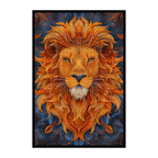 Brave Lion King Mandala Wooden Jigsaw Puzzle - Bold Animal Shaped Wood Puzzle for Adults - Premium Laser Cut
