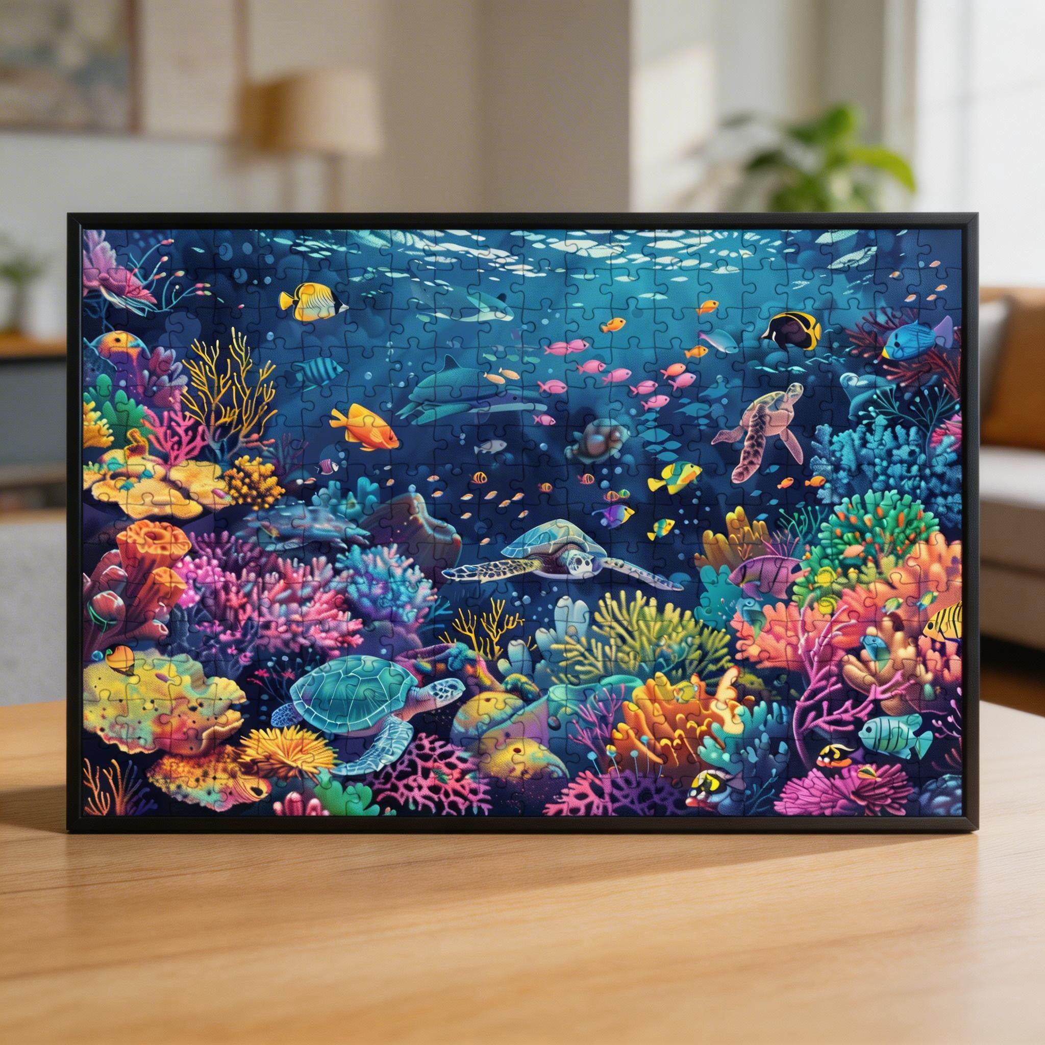 Colorful Underwater Paradise Wooden Jigsaw Puzzle - Marine Life Ocean Wood Puzzle