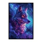 Cosmic Galaxy Wolf Shaped Wooden Jigsaw Puzzle - Celestial Wildlife Wood Puzzle for Adults