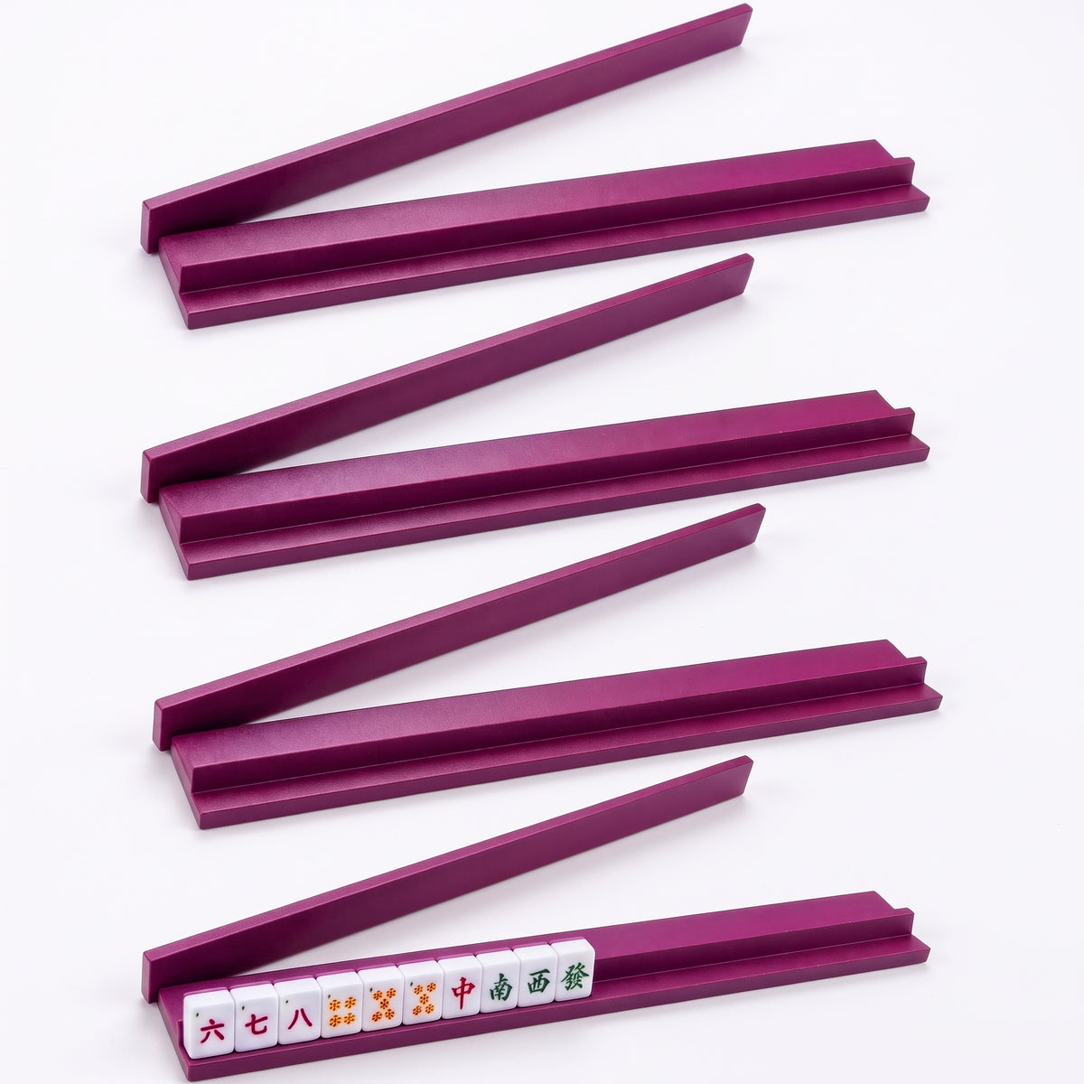 20-Inch Magnetic Wooden Straight Edge Mahjong Rack