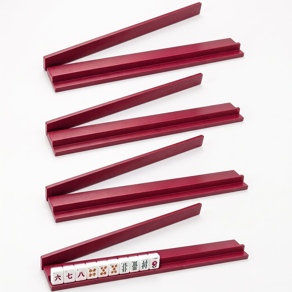20-Inch Magnetic Wooden Straight Edge Mahjong Rack