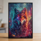 Ember Forest Wolf Shaped Wooden Jigsaw Puzzle - Mystical Wildlife Wood Puzzle for Adults