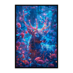 Enchanted Crystal Deer Shaped Wooden Jigsaw Puzzle - Magical Forest Wood Puzzle for Adults