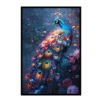 Enchanted Peacock Shaped Wooden Jigsaw Puzzle - Vibrant Floral Bird Wood Puzzle for Adults
