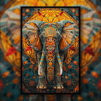 Eternal Elephant Mandala Wooden Jigsaw Puzzle - Spiritual Animal Shaped Wood Puzzle for Adults - Premium Laser Cut