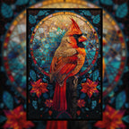 Eternal Red Bird Mandala Wooden Jigsaw Puzzle - Artistic Wildlife Wood Puzzle for Adults