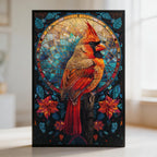 Eternal Red Bird Mandala Wooden Jigsaw Puzzle - Artistic Wildlife Wood Puzzle for Adults
