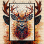 Forest Deer Mandala Wooden Jigsaw Puzzle - Elegant Animal Shaped Wood Puzzle - Premium Laser Cut Design