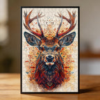 Forest Deer Mandala Wooden Jigsaw Puzzle - Elegant Animal Shaped Wood Puzzle - Premium Laser Cut Design