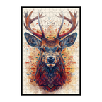 Forest Deer Mandala Wooden Jigsaw Puzzle - Elegant Animal Shaped Wood Puzzle - Premium Laser Cut Design