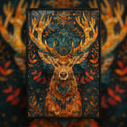 Forest Deer Mandala Wooden Jigsaw Puzzle - Elegant Antlered Animal Shaped Wood Puzzle - Nature Wall Art