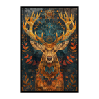 Forest Deer Mandala Wooden Jigsaw Puzzle - Elegant Antlered Animal Shaped Wood Puzzle - Nature Wall Art