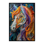 Galloping Horse Mandala Wooden Jigsaw Puzzle - Spirited Animal Shaped Wood Puzzle - Unique Artistic Gift