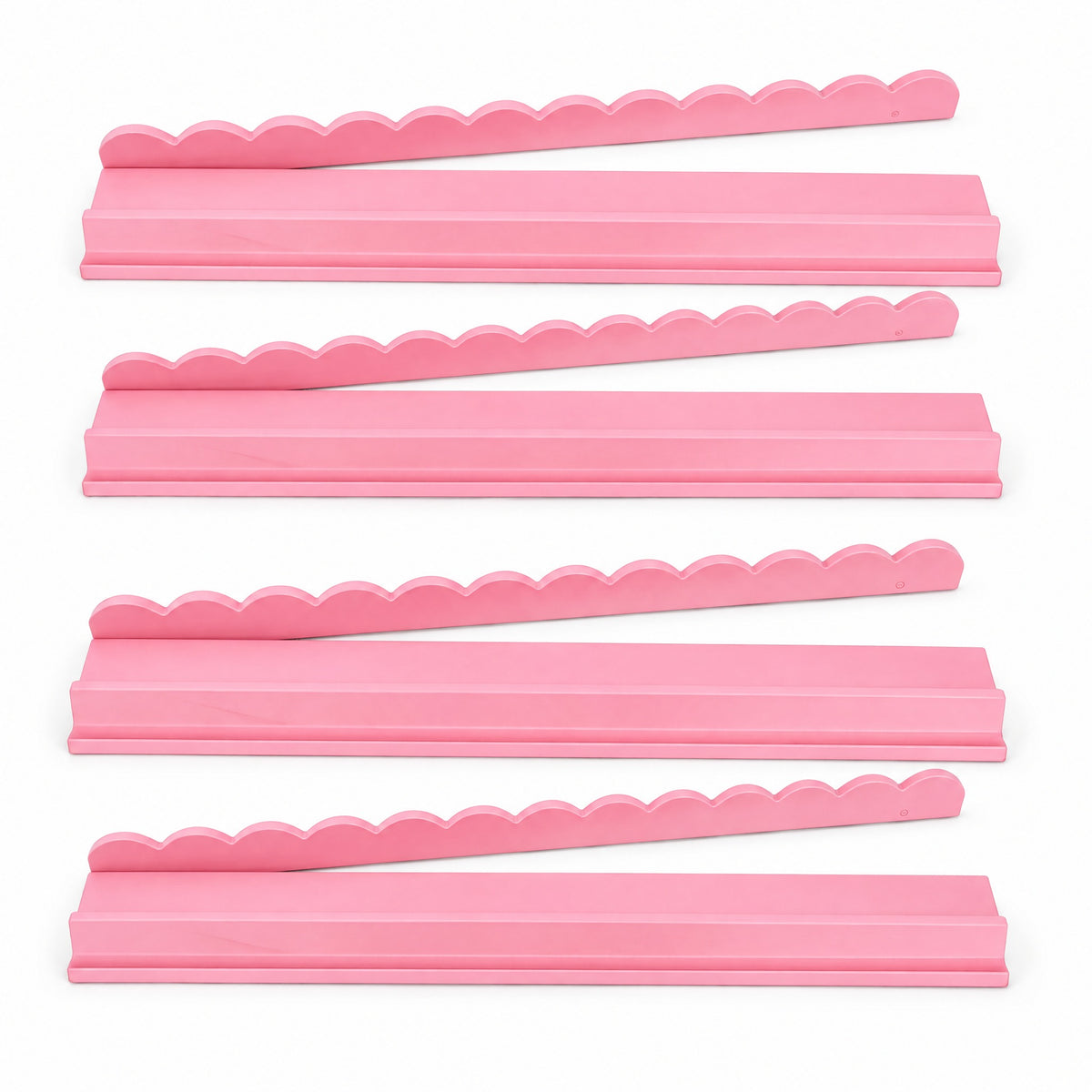 20" Magnetic Wood Scalloped Edge Mahjong Rack & Pusher