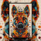 Loyal Dog Mandala Wooden Jigsaw Puzzle - Detailed Animal Shaped Wood Puzzle for Adults - Pet Lover's Gift