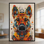 Loyal Dog Mandala Wooden Jigsaw Puzzle - Detailed Animal Shaped Wood Puzzle for Adults - Pet Lover's Gift