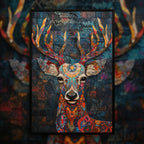 Majestic Deer Mandala Wooden Jigsaw Puzzle - Elegant Forest Animal Shaped Wood Puzzle - Premium Home Decor
