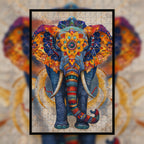 Majestic Wolf Mandala Wooden Jigsaw Puzzle - Unique Shaped Animal Wood Puzzle - Brain Teaser for Adults