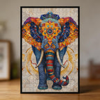 Majestic Wolf Mandala Wooden Jigsaw Puzzle - Unique Shaped Animal Wood Puzzle - Brain Teaser for Adults