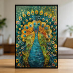 Majestic Peacock Mandala Wooden Jigsaw Puzzle - Vibrant Bird Shaped Wood Puzzle - Decorative Artistic Gift