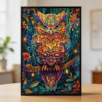 Mandala Owl Shaped Wooden Jigsaw Puzzle - Intricate Wildlife Wood Puzzle for Adults