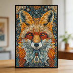 Mysterious Fox Mandala Wooden Jigsaw Puzzle - Animal Shaped Wood Puzzle for Adults & Teens