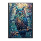 Mystical Owl Shaped Wooden Jigsaw Puzzle - Autumn Forest Animal Wood Puzzle for Adults