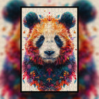 Peaceful Panda Mandala Animal Shaped Wooden Jigsaw Puzzle - Unique Zen Wood Puzzle for Adults & Kids