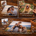 Personalized Customization Wooden Jigsaw Puzzle Framed,  Wall Art