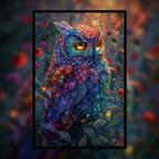 Rainbow Forest Owl Shaped Wooden Jigsaw Puzzle - Mystical Wildlife Bird Wood Puzzle
