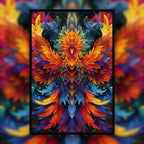 Rebirth Phoenix Mandala Wooden Jigsaw Puzzle - Vibrant Mythical Animal Shaped Wood Puzzle - Gift for HerHim