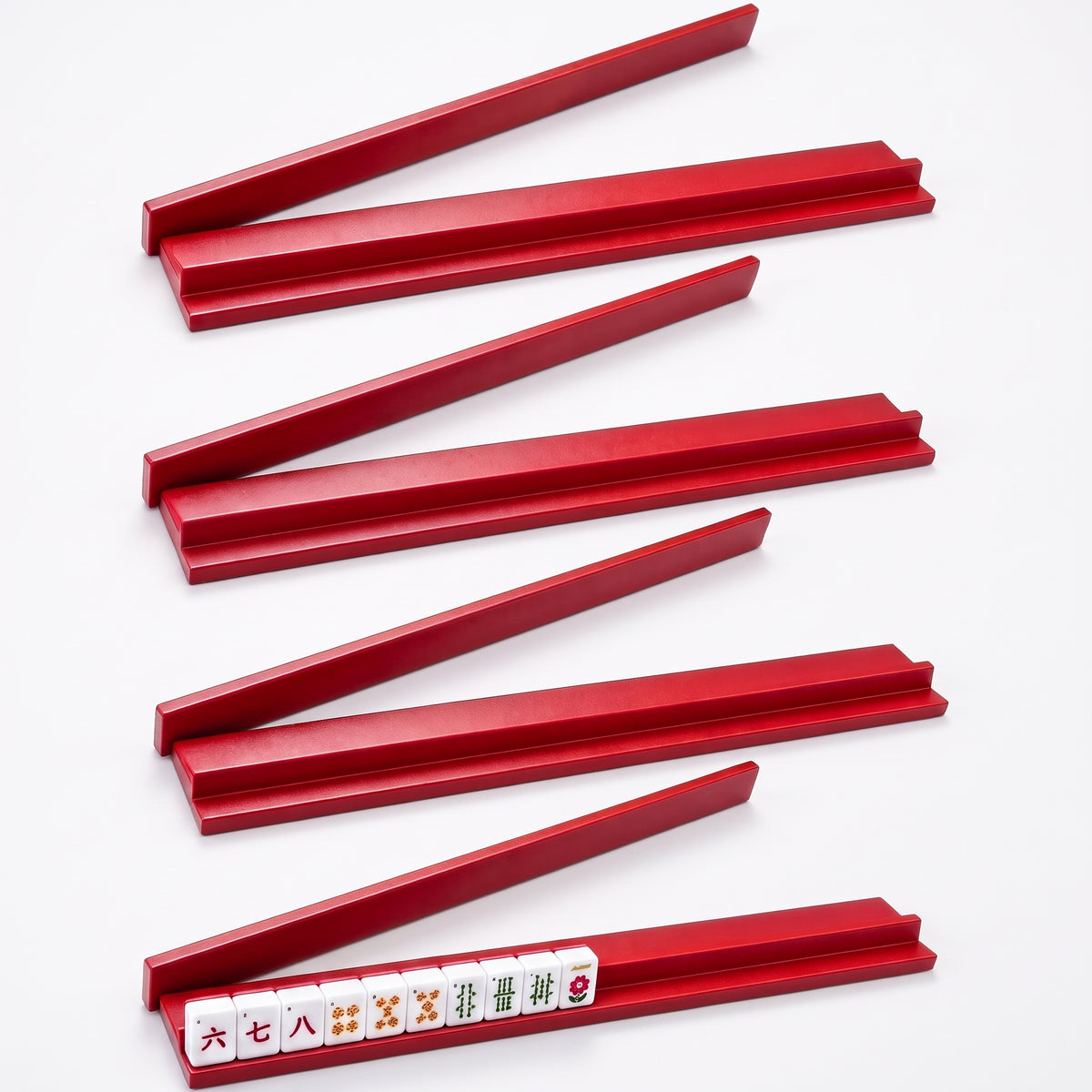 20-Inch Magnetic Wooden Straight Edge Mahjong Rack