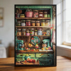 Rustic Pantry Shelves Wooden Jigsaw Puzzle - Baking Lover Wood Puzzle for Adults