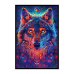 Spirit Wolf Mandala Animal Shaped Wooden Jigsaw Puzzle - Unique Forest Soul Wood Puzzle for Adults
