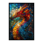 Stained Glass Dragon Wooden Puzzle - Challenging Animal Jigsaw for Adults