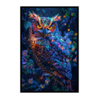 Starlit Owl Shaped Wooden Jigsaw Puzzle - Celestial Wildlife Wood Puzzle for Adults