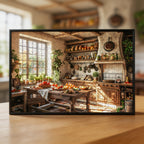 Sunny Country Kitchen Wooden Jigsaw Puzzle - Home Baker Floral Wood Puzzle for Adults
