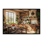 Sunny Country Kitchen Wooden Jigsaw Puzzle Framed, Home Baker Wall Art