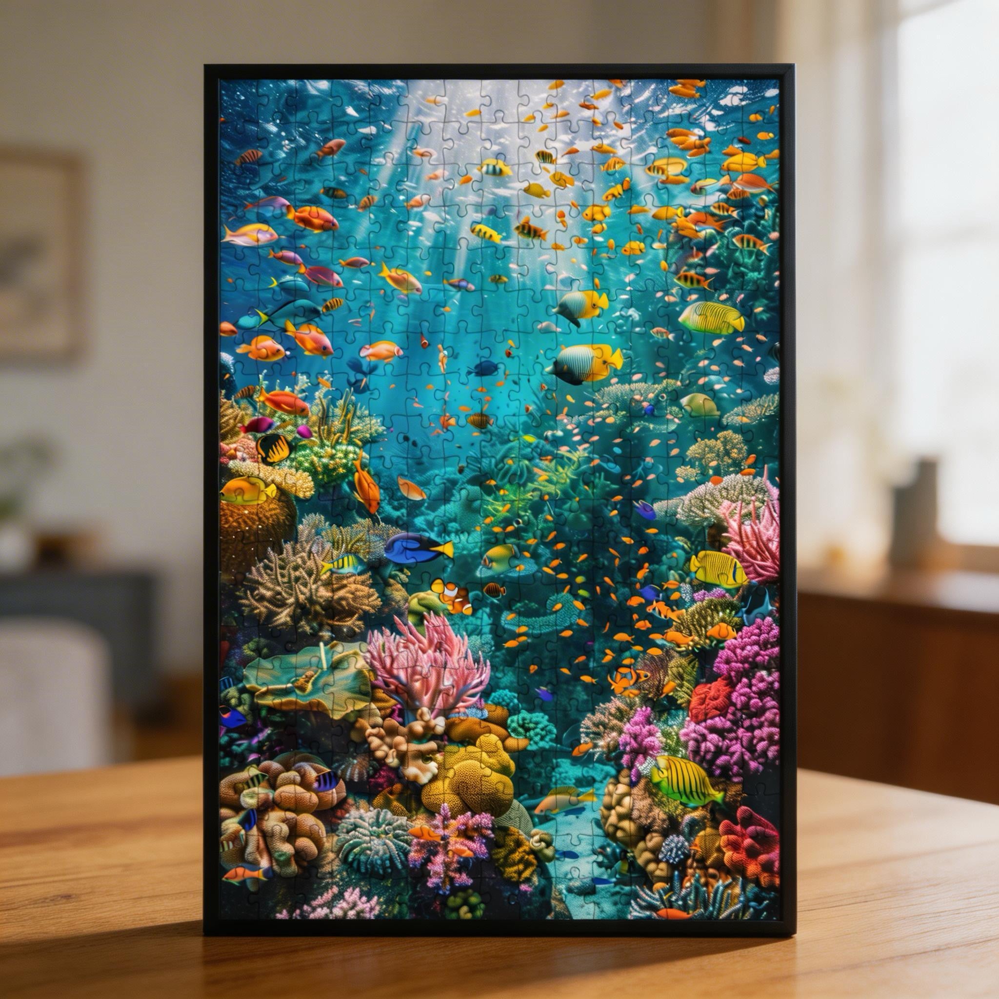 Underwater Sea World Wooden Jigsaw Puzzle - Tropical Fish Marine Wood Puzzle