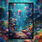 Underwater Treasure Wooden Jigsaw Puzzle - Coral Reef Ocean Wildlife Wood Puzzle for Adults