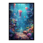 Underwater Treasure Wooden Jigsaw Puzzle - Coral Reef Ocean Wildlife Wood Puzzle for Adults