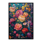 Vibrant Floral Bouquet Wooden Jigsaw Puzzle - Boho Floral Wall Art for Adults