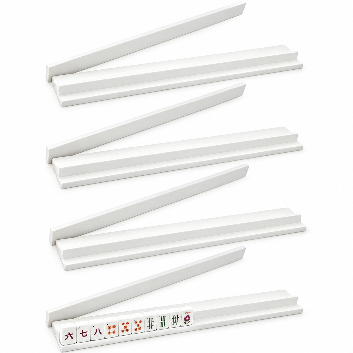 20-Inch Magnetic Wooden Straight Edge Mahjong Rack