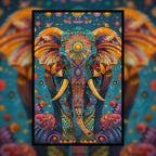Wisdom Elephant Mandala Wooden Jigsaw Puzzle - Spiritual Animal Shaped Wood Puzzle - Premium Wood Art