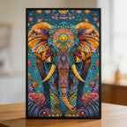 Wisdom Elephant Mandala Wooden Jigsaw Puzzle - Spiritual Animal Shaped Wood Puzzle - Premium Wood Art